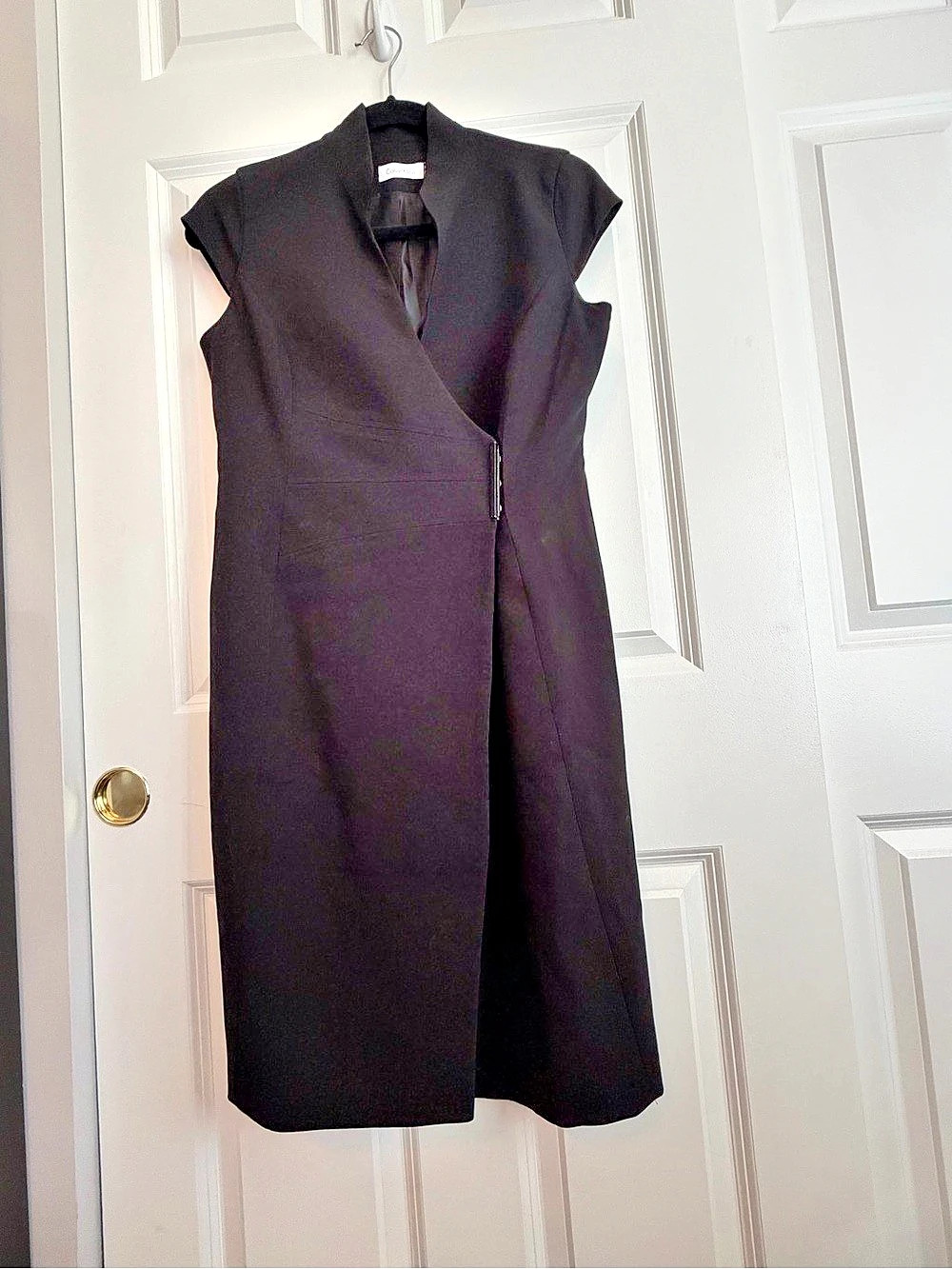 Calvin Klein Black Sleeveless Midi Dress Size 8P